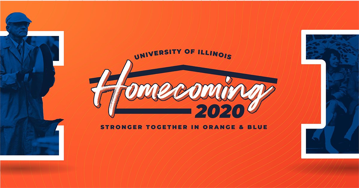 Illinois_Alumni's tweet photo. We are Stronger Together in Orange and Blue. But this year we are safer apart. That's why we're bringing #ILLIINOIS Homecoming 2020 to you! 

Visit https://t.co/En8GukdNMc for more details and to shop official Homecoming from Home 2020 merch. https://t.co/PMS1y0ghJx