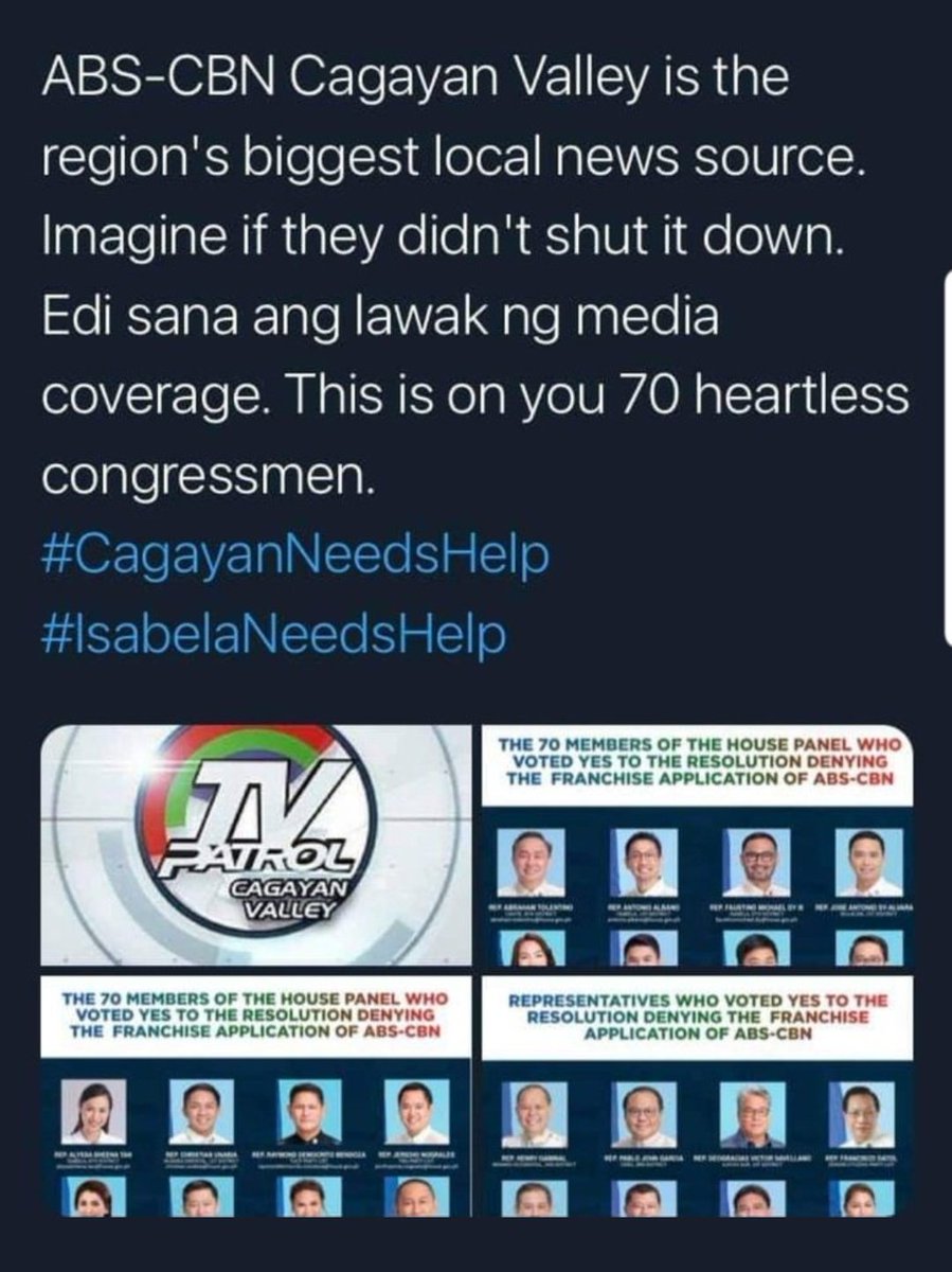 JonBryx's tweet photo. The blood of those who died are on your hands! Sobrang nakakagalit #CagayanNeedsHelp #IsabelaNeedsHelp https://t.co/HJxezPD3Js