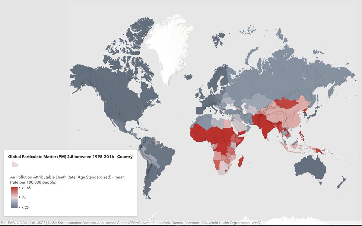 These figures from the World Health Organization show us which parts of the world are disproportionately impacted by poor air quality.