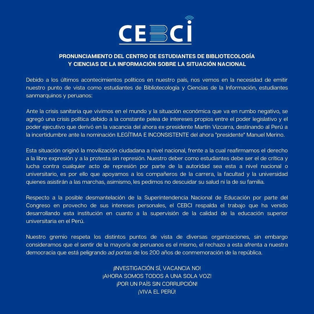 CEBCI UNMSM tweet media