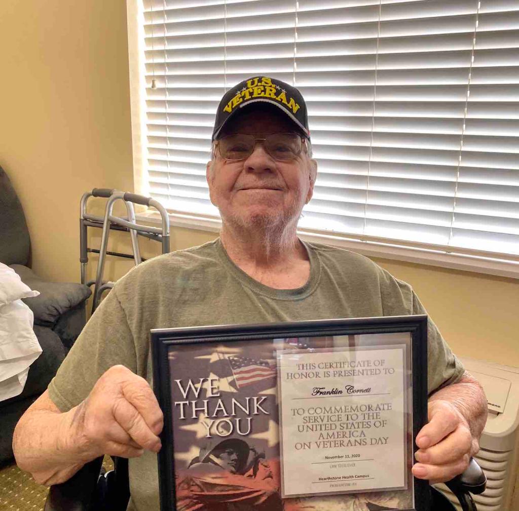 Hearthstone_HC's tweet photo. We loved getting to honor our veterans on Wednesday. They each received a certificate, door sign and a homemade cinnamon roll! Thank you to all those who have served for our country🇺🇸 https://t.co/KOtFBSYwtv
