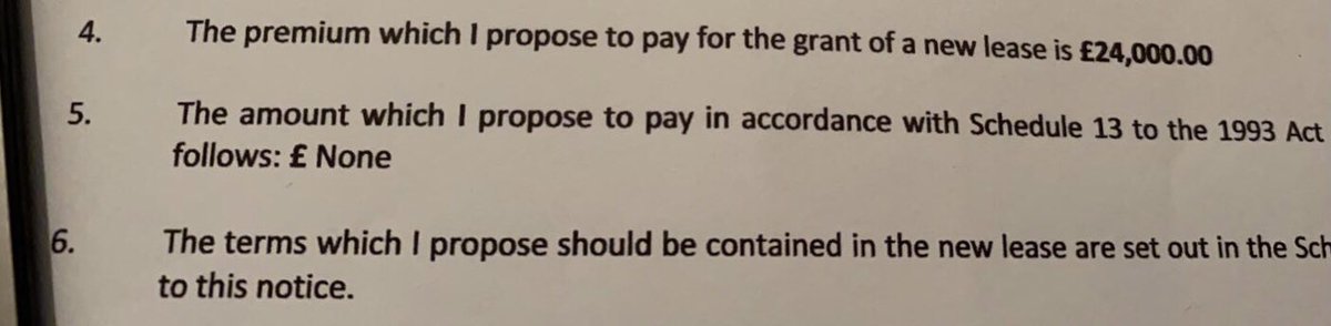 aclresident's tweet photo. Can any #leasehold experts explain what 4 and 5 of this #section42 means? Particularly point 5? Property is a maisonette and split 50/50 share of freehold. Friend has received #S42 from other flat. @LawandLease @Leasehold_Solns @nearlylegal @RawdonCrozier @LKPleasehold @NLC_2019 https://t.co/wgTvHeTLQi