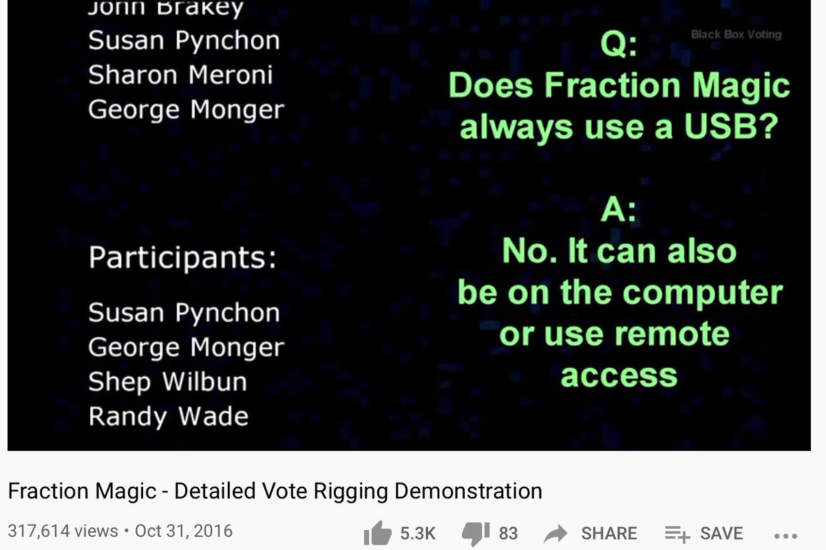 “Observe spot checks - detect, blow whistle on sham ‘audits’“Fraction Magic uses USB, computer or used/accessed remotely” “Who can do Fraction Magic? IT guys. Vendors. Some ballot printers. Consultants. Technicians.”