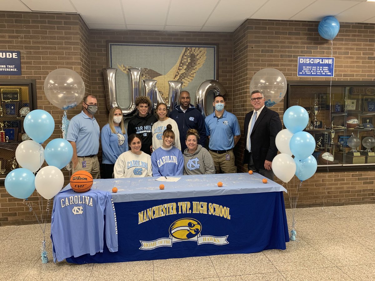 Destiny Adams signs with UNC Tar Heels.  Celebrating today with parents Dennis &amp; Lisa, siblings Dejah, Dakota and Darius, coaches Beauchemin, Madison &amp; Paturzo with A.D. Lister.  Congrats Destiny!!!