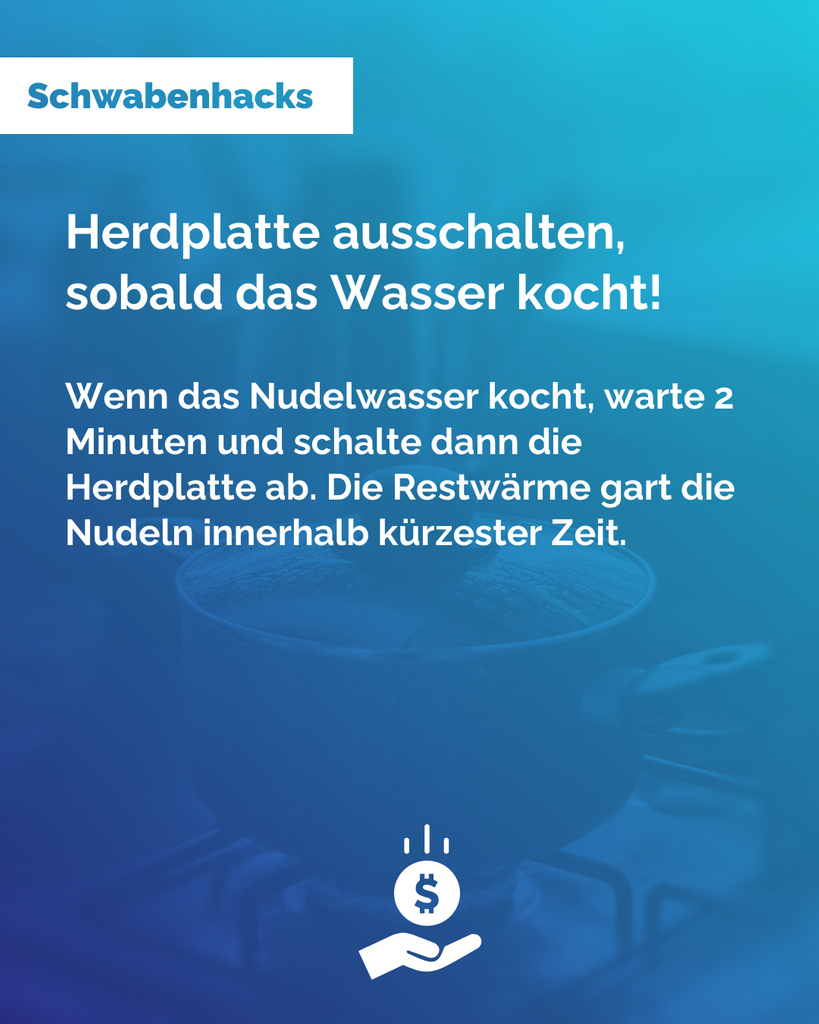 schwabentipps's tweet image. Mit diesem Hack erfährst du, wie du beim Nudeln kochen Energie und Zeit sparen kannst!😎💰
Folge Schwabentipps für mehr Tipps und Tricks zum Geld sparen.
#schwabentipps #sparhack #sparen #nudelwasser #kochen #energie #sparfuchs #geld #schwabe #herdplatte