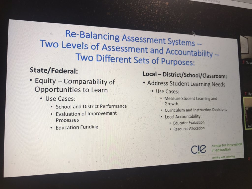ByronErnest's tweet photo. Paul Leather now leading a discussion on developing balanced systems of assessment at @Aurora_Inst 2020 National Policy Forum. #Aurora2020 #learningtogetherapart https://t.co/Q0yrQd9rRr