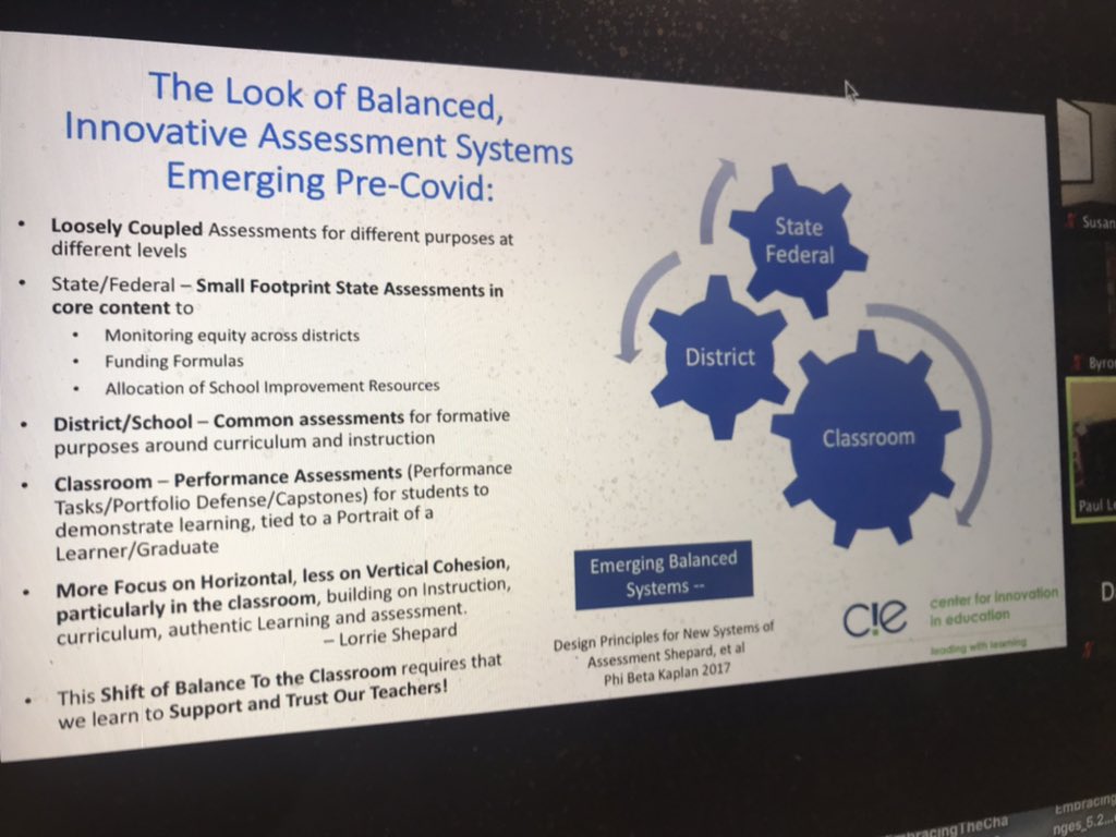 ByronErnest's tweet photo. Paul Leather now leading a discussion on developing balanced systems of assessment at @Aurora_Inst 2020 National Policy Forum. #Aurora2020 #learningtogetherapart https://t.co/Q0yrQd9rRr