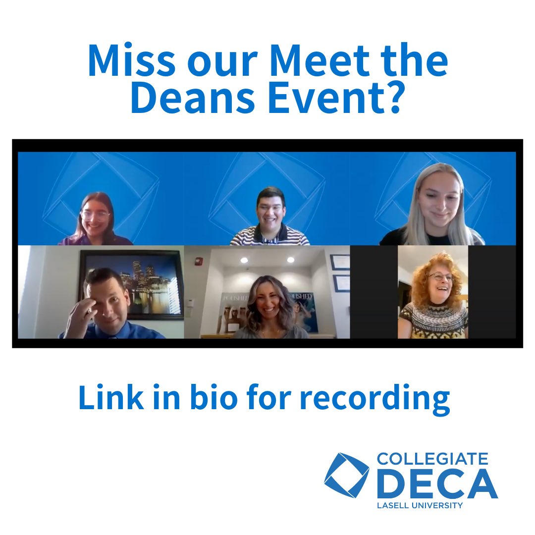laselldeca's tweet photo. Did you miss our Meet the Deans event? No problem, you can watch the recording in our bio! https://t.co/2JLr5PtO69