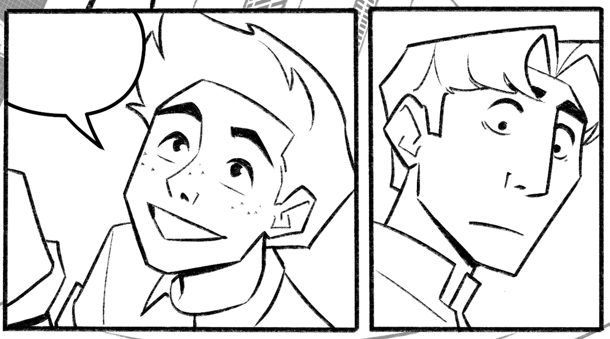 I've finished lining 120 pages in time for my first deadline on Monday! Now to spend the weekend doing little fix ups and such ❤️ Here's a little line comparison!