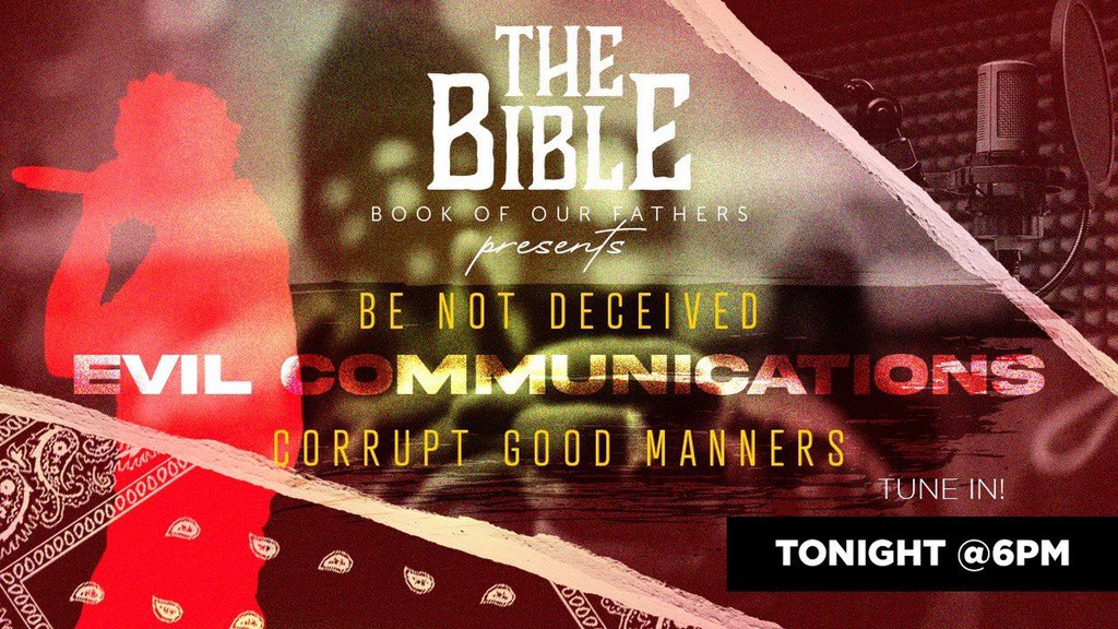 IUICARKANSAS's tweet photo. Shalom MHNCB! #TheBibleBookOfOurFathers is back with a new edition! "Be Not Decieved Evil Communication Corrupt Good Manners." The #IUICCaptains show the #LostSheepOfIsrael to be mindful of their communications. https://t.co/kQrqBU3txb