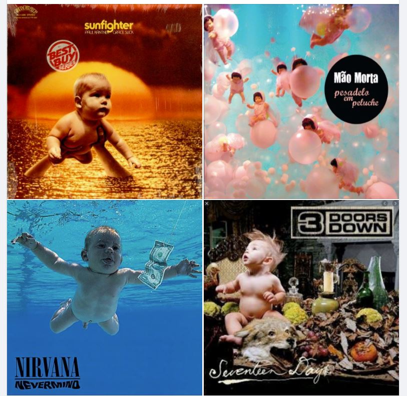 rickyshake's tweet photo. de @Octavio_Aragao
Quatro capas com bebรชs surreais.
#Sunfighter #MรฃoMorta #Nirvana #3DooresDown #trilhasonoradetrabalho https://t.co/SpNlPqfaaz