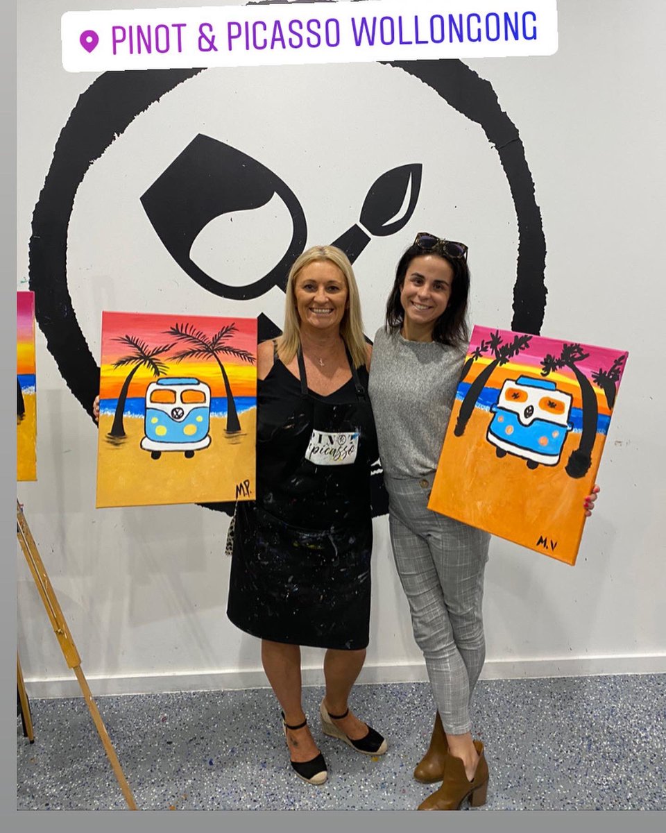 michellep412's tweet photo. Such a fun night! Great way to end another week! 🧡💛❤️ #23togo #GoodVibrations #PinotandPicasso https://t.co/bCwTU2Jr4J