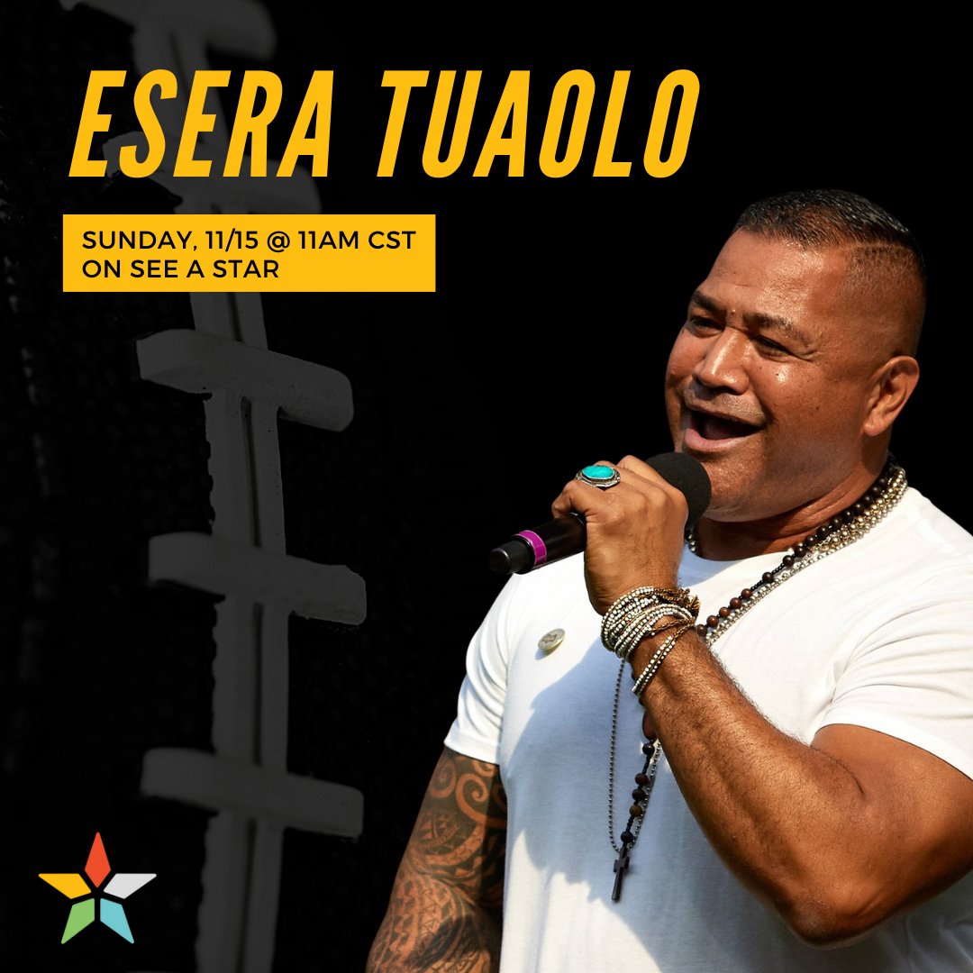 experiosite1's tweet photo. Reminder: This Sunday (11/15) at 11am CST - Chat with NFL veteran, singer, chef, and human rights &amp; LGBT advocate, Esera Tuaolo!

All proceeds from this See A Star LIVE event will go to Hate Is Wrong.
Download the App: https://t.co/LMKdnaVjUp
#seeastar #event #nfl #football #chat https://t.co/N6BBkdBQL0