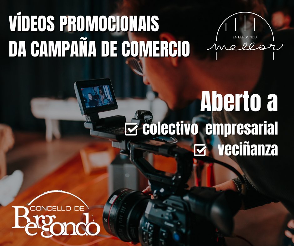 ConBergondo's tweet photo. ✅ A campaña 'En Bergondo mellor', a dar a coñecer as empresas locais e fomentar as compras no municipio, contará con contido audiovisual.
📄Se queres ser parte activa desta campaña, podes anotarte neste #formulario: https://t.co/jEKkUZgsm6
#ConcellodeBergondo #EnBergondoMellor https://t.co/pAFFGigLcW