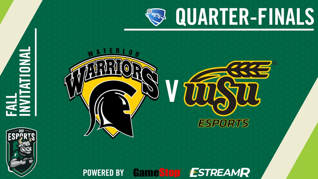 USF_Esports's tweet photo. The Quarterfinal match stream will feature @UWeSports and @EsportsWSU at 8pm EST.

Watch the stream on @EstreamR: https://t.co/7PoTwZZ9QK

Vote for your school on @GetTopvote: https://t.co/1k16ORPovz https://t.co/y4PsawvEMF