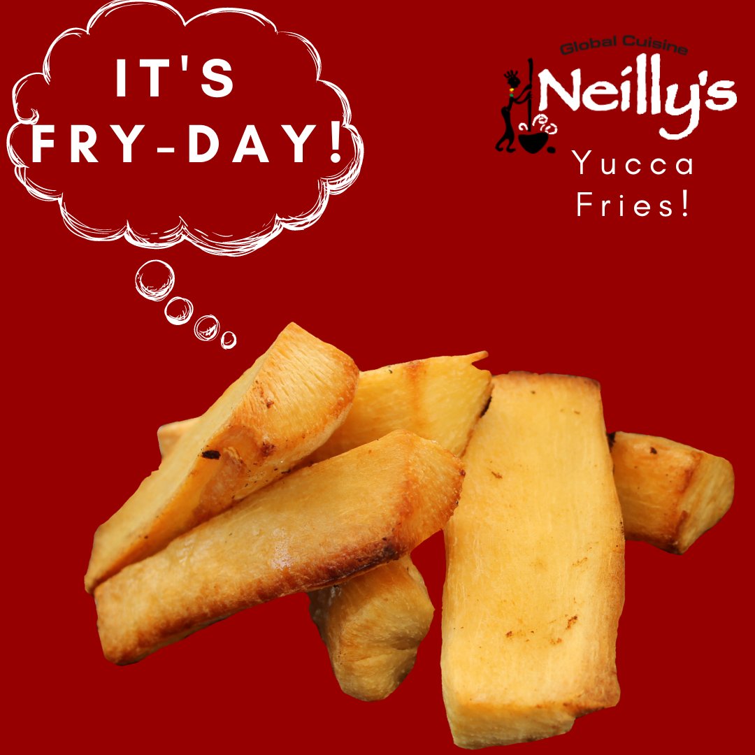Neillys1's tweet photo. HAPPY FRIDAY EVERYONE!!! As we come to the end of another long week, it's finally time for the weekend. Treat yourself or your loved ones to some delicious yucca fries, because who doesn't love fries?
Fry them, bake them, but most importantly...eat them! https://t.co/hJy8p2mCVK