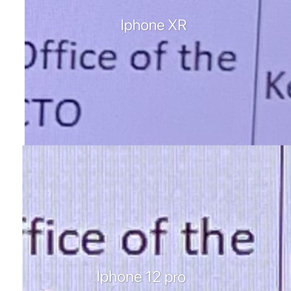 MengXiPR's tweet image. Just got my #iPhone12Pro compared with my #iphoneXR... two phones took the pics side by side... and what is going on with the 12 pro????? @Apple
