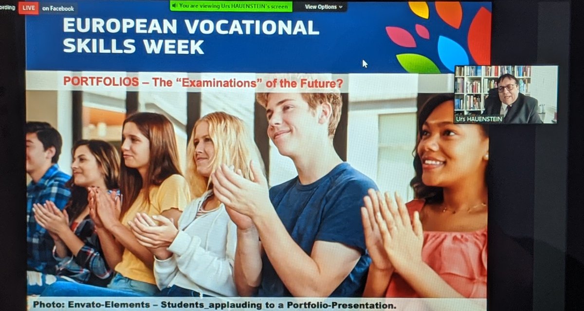 Warnborough's tweet photo. #EVSW2020 DAY 4:
Portfolios – The ‘Examinations’ of the Future?
In this webinar, Markus Feichter (WOB’s Director) and Dr Urs Hauenstein showcased #portfolio #exams, with examples.
#EUVocationalSkills #DiscoverYourTalent #EVSW
#ivetaeurope #IVETAEU #WarnboroughCollege
#skills https://t.co/EF9SjCCfuc