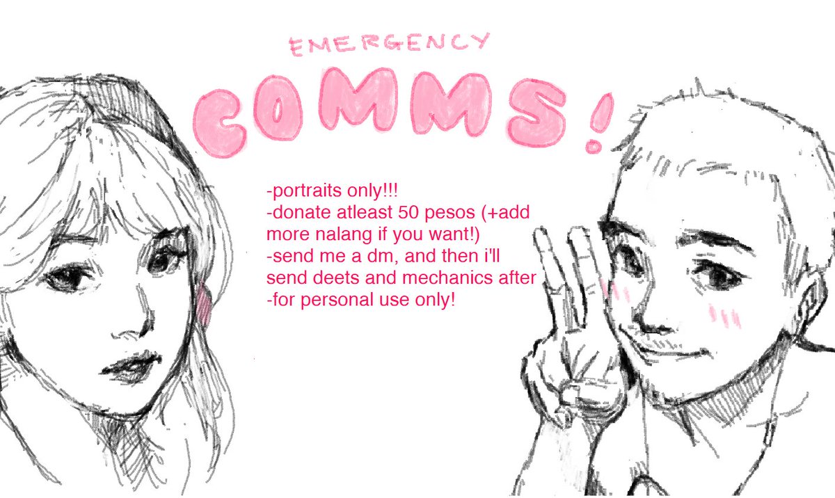 pocari_pwet's tweet photo. comms for a cause ‼️

hello guys! im opening 15 slots for portrait sketches in this style para lang makadonate for Cagayan; i'll be donating 100% nung proceeds sa Project Liyag, CaVolun Initiative, and sa Tulong Kabataan TC.

dm lang me for a slot
rts are appreciated! 
#artph https://t.co/UX65lTA6rw