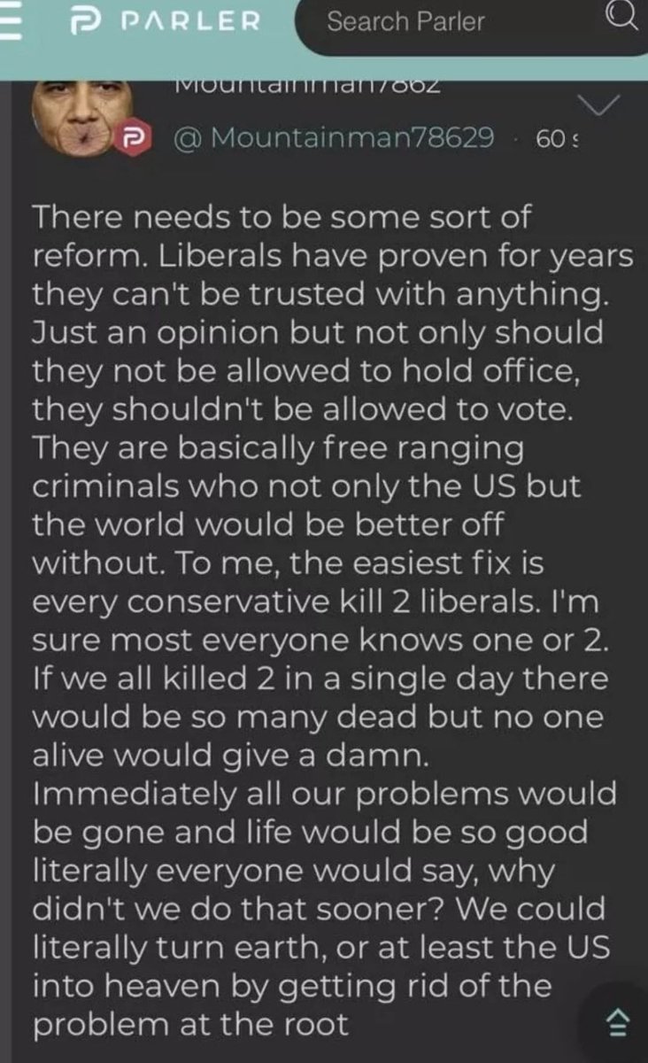 davenewworld_2's tweet photo. I genuinely hope Parler is just one giant FBI trap or we're fucked https://t.co/pARvYrZtfd