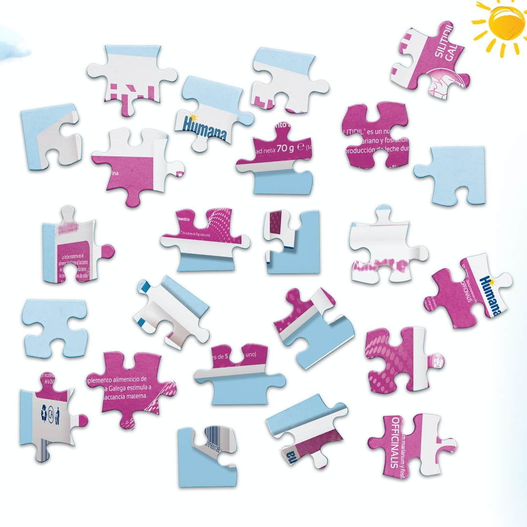 HumanaBabySpain's tweet photo. Gracias a [❓❓❓] ayudar a la producción de leche materna durante la lactancia es un puzzle con fácil solución.

😋 ¿De qué complemento de Humana hablamos?

¡Encuentra pistas haciendo zoom en la imagen! 🔎

#HumanaBaby https://t.co/uWQkE2WQ50