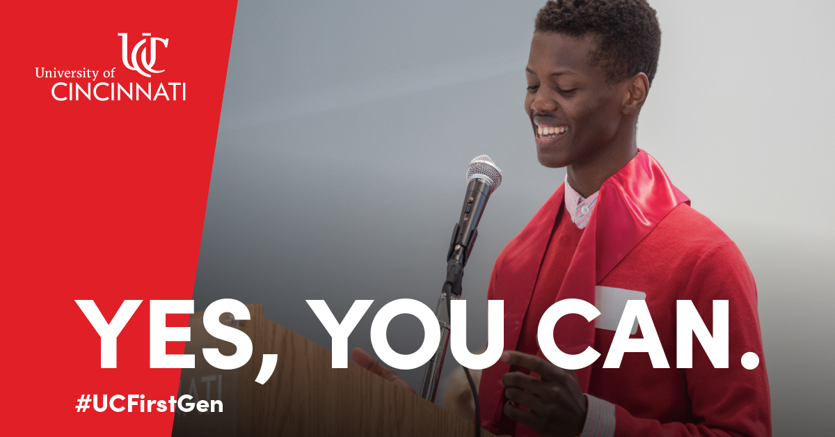 UC_CECH's tweet image. And we can help. University of Cincinnati provides all the support first-generation college students need, from personalized academic advising to financial aid assistance. on.uc.edu/3mUfrsq #UCFirstGen