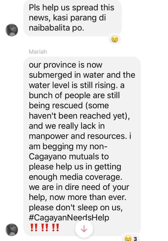 mikhsxi's tweet image. ENG TRANS// SUMMARYV⚠️ 

▪︎The DAM still has 5 GATES OPEN ‼️
▪︎ People are dying! Most of them are children. Rescuers are outnumbered‼️
▪︎Water is grounded because of the explosion.
▪︎ Evacuation centers are also flooded

PLEASE SPREAD⚠️
#CagayanNeedsHelp
