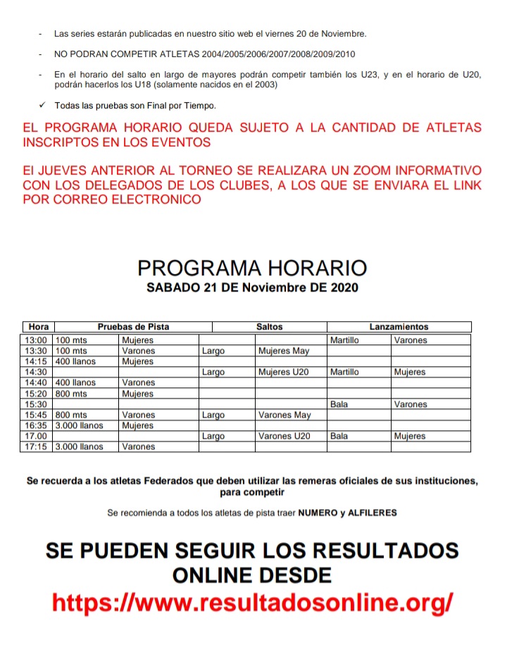 VOLVIMOS
Con protocolos, vuelven los torneos de la FAM. Inscribite ya, y el sábado podes seguir los resultados on line.