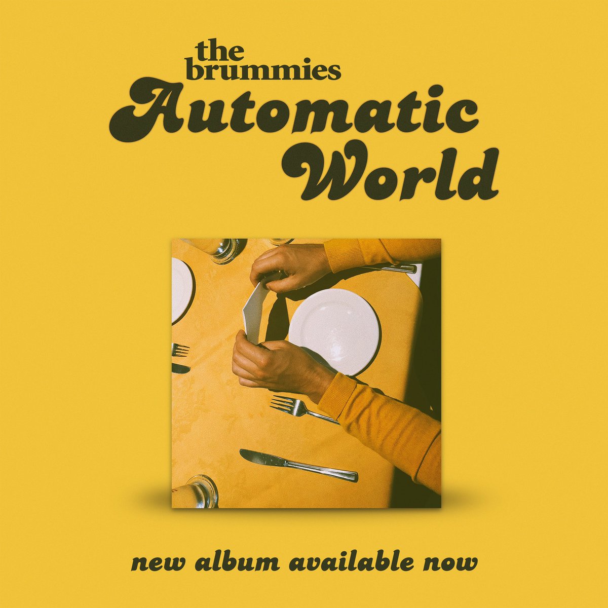 the_brummies's tweet photo. Automatic World is officially OUT! 

We are so thankful to be able to put out our 2nd LP, and so grateful for everyone who helped make it happen! 

Y’all go give it a listen:)
https://t.co/lZTEC5efTc

💛💛💛

-The Brummies https://t.co/stkeayvjZF