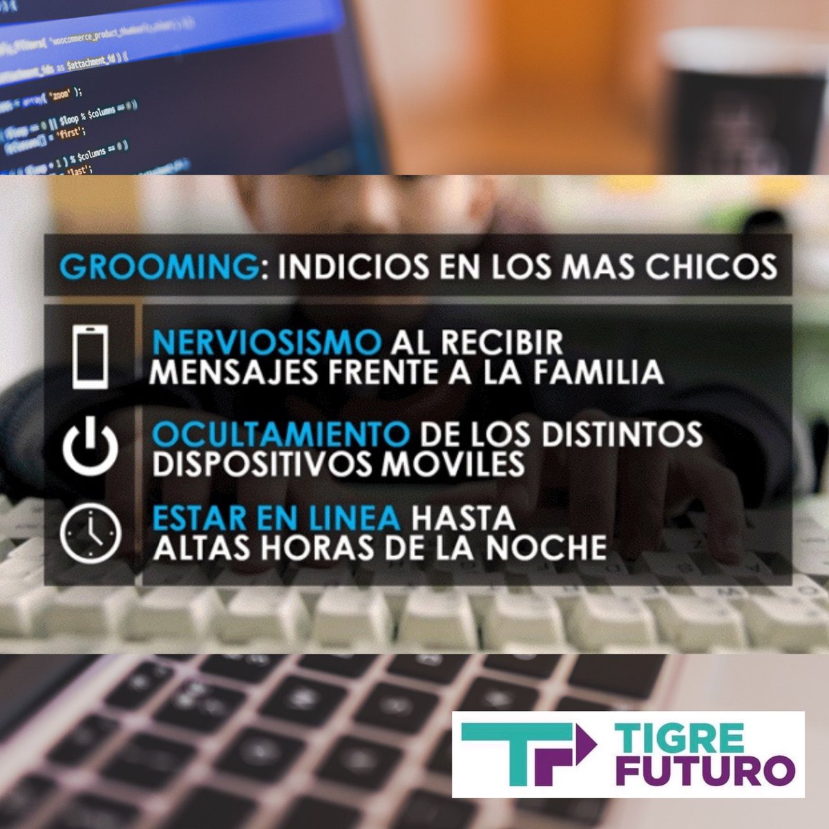 🗓 13/11 👉 Hoy es el "Día Nacional de la lucha contra el #Grooming".
Sumate a concientizar y sensibilizar acerca de este delito que afecta a niños, niñas y adolescentes.  🙌

#NoAlGrooming ✋ #13N