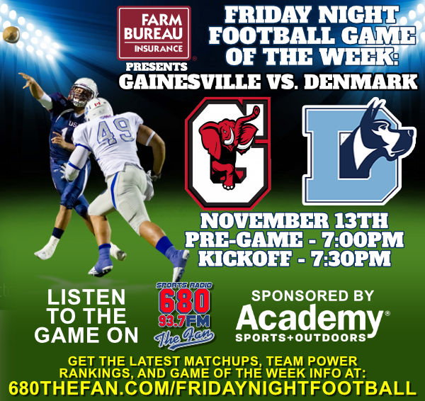 680TheFan's tweet photo. Friday Night Football Beginning at 7pm on @680TheFan!
@goredelephants vs. @DenmarkHS
📻680AM/93.7FM
🔗https://t.co/b9gHoMtRQq
📱Download The App
@680FNF #680FNF https://t.co/Xc2gfaYUsY