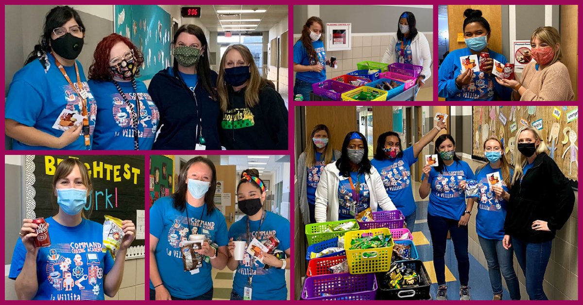 LaVillitaElem's tweet photo. La Villita has the BEST teachers &amp; staff! Leadership team popped by to say thank you this morning for the incredible work they are doing each and every day. #TogetherWeCan  #thankful @CFBISD https://t.co/L9qfsNVhdj
