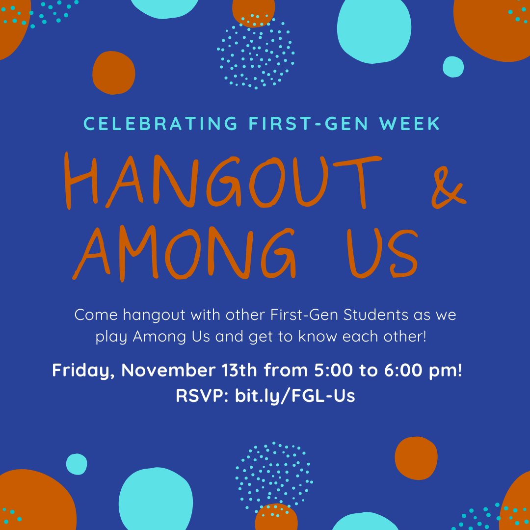 UT_DCCE's tweet image. First-Gen Longhorns, don't miss out on tonight's Virtual Hangout &amp;amp; Game Night event hosted by the DDCE First-Gen Student Ambassadors! Register here: bit.ly/FGL-Us
#firstgenlonghorns #celebratefirstgen #firstgenforward