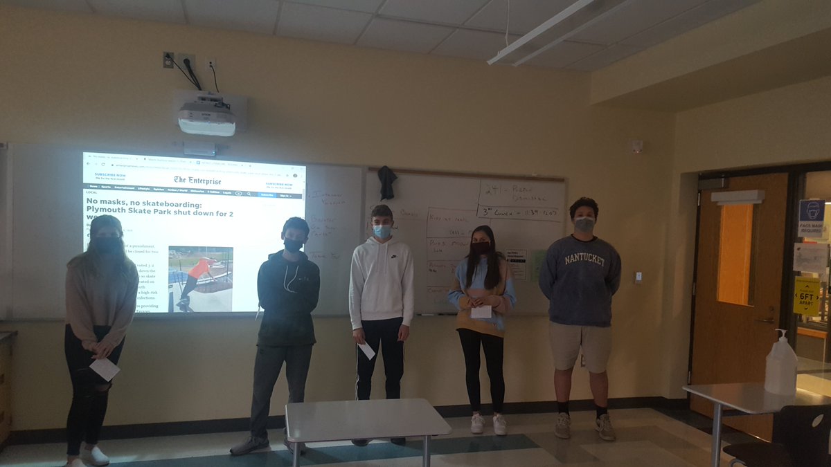PlyEla's tweet photo. Students in Mr. Crosby's PSHS World Lit classes practice persuasive techniques in a "Mock Town Meeting" about the Plymouth Skate Park to kick off an argumentative unit about issues in society https://t.co/LFwAwr0Nmc
