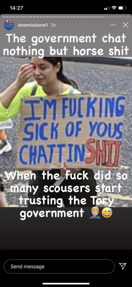 Obviously the main dickhead Sine Missione features ... this is just a drop in the ocean of the shite he shares on the Internet  If use don’t support his beliefs you are a Tory yeno x