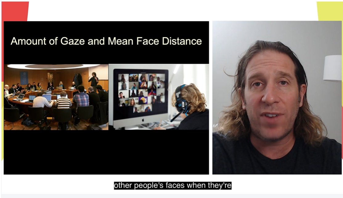 AleshiaProf's tweet photo. Relating virtual equilibrium research from 2001 to today
ftf vs Zoom.
On a Zoom call, faces are closer to you than in the real world... Wow.
You are getting about 10x more eye contact in @zoom meetings than in face to face meetings.
Zoom: All Day in a Mirror #APATech20 https://t.co/1tGoKsf77q