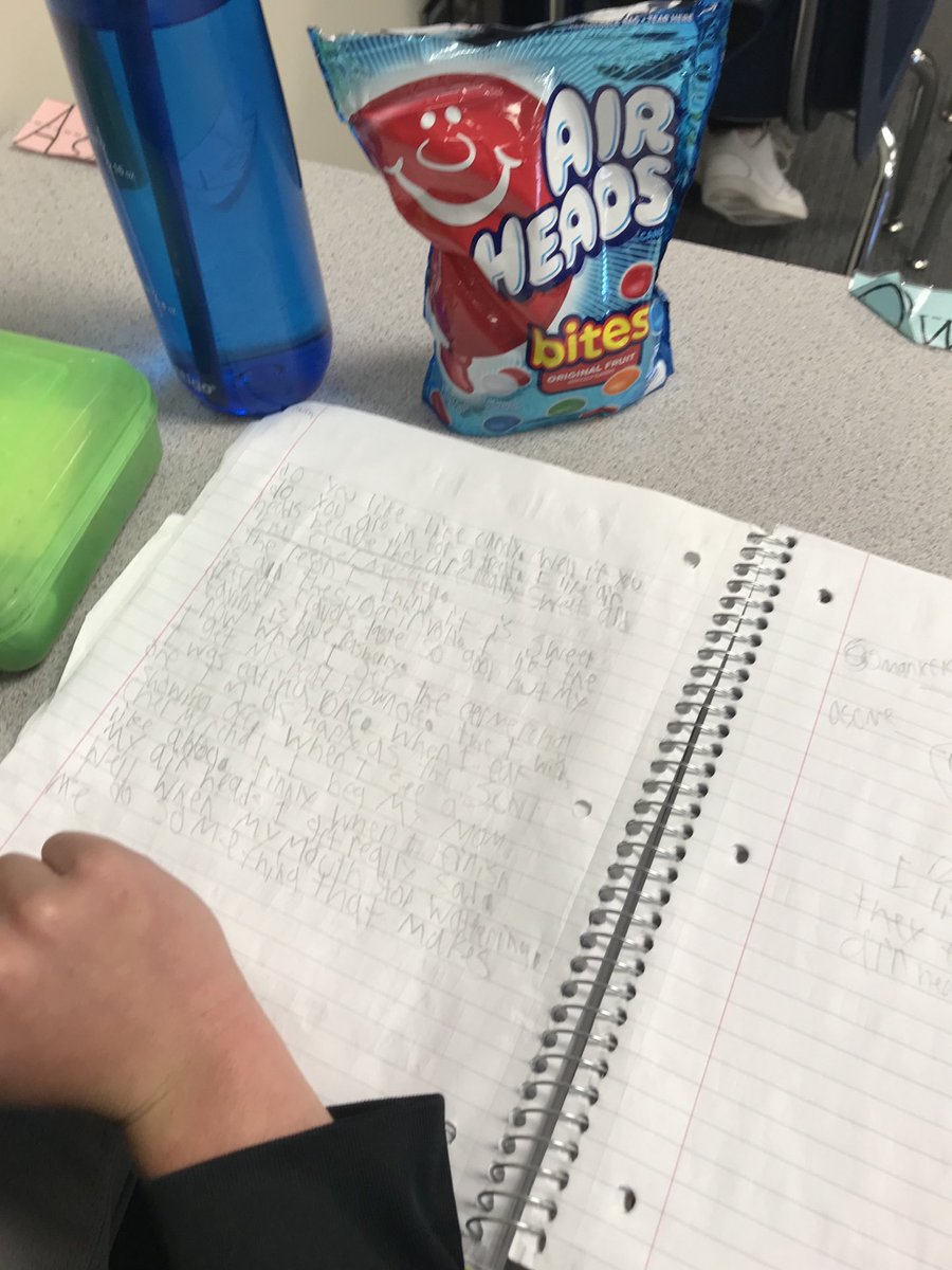 Gebhardt4Whitt's tweet photo. Writing your opinion essay on your favorite candy is always SWEET. https://t.co/KRSVYjeDrH