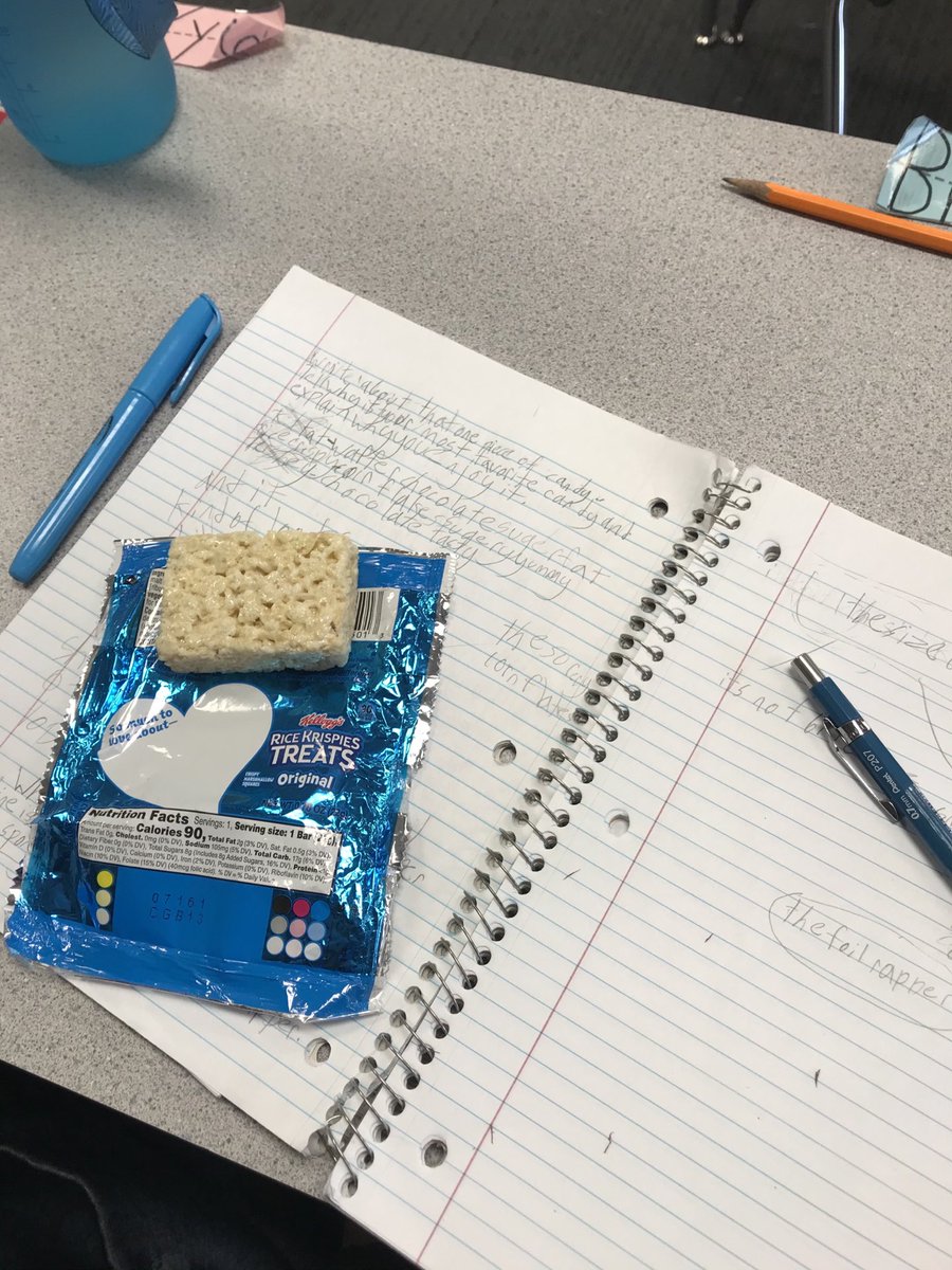 Gebhardt4Whitt's tweet photo. Writing your opinion essay on your favorite candy is always SWEET. https://t.co/KRSVYjeDrH