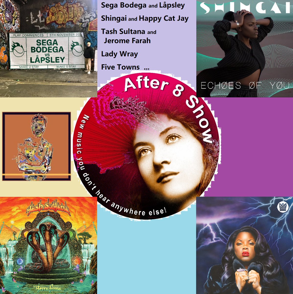 TheAfter8Show's tweet photo. #NowPlaying on @RidgeradioUk in Surrey
#music #NewMusic #A8NewMusic

@segabodega x @lapsleyyyy 
@ShingaiMusic x @happycatjay
 @TASHSULTANAA x @jerome_farah
 @Ladynicolewray @fivetownsmusic ... (1/4)

https://t.co/ICaHD6dA5h https://t.co/ccgwqVdtoZ