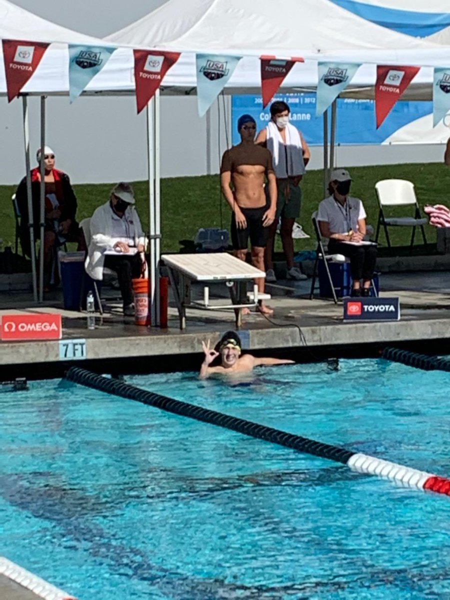 ScottsdaleSwim's tweet photo. Congrats to Daniel Matheson on achieving his first TWO Olympic Trials cuts at the #ToyotaUSOpen in Irvine! Last night he swam an 8:09 in the 800 Free and backed it up with a 3:56 in the 400 Free this afternoon! Way to go Daniel! #SACnation https://t.co/1sf98BNOSG