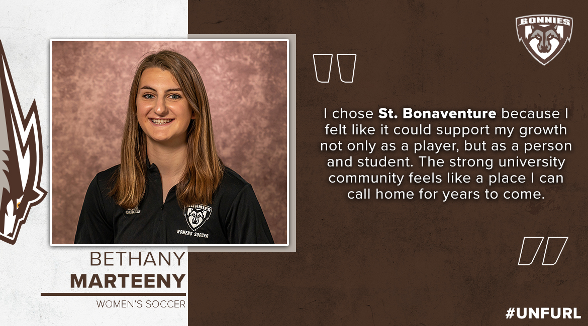 BonniesWSoccer's tweet photo. Excited to have freshman Bethany Marteeny start her #Bonnies journey with us! Here's #WhyStBonaventure was the right fit for her💭 https://t.co/B4zY5pUV77