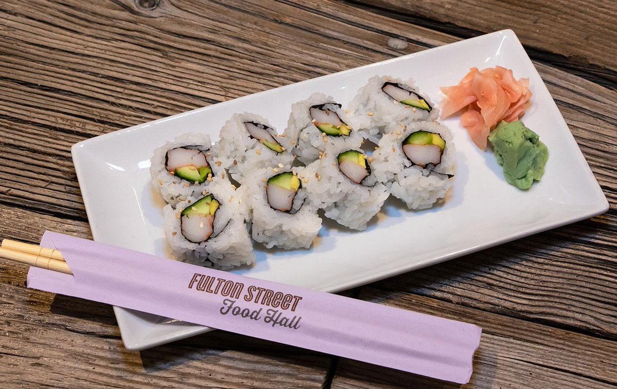 HarrahsVegas's tweet photo. Let the good times 'roll' over at #FultonSt Food Hall this weekend! Dine-in or order yours to-go here 👉 https://t.co/iebO6Hpwqj 🍣😋 #ComeOutandPlay https://t.co/mGvACfZZBB