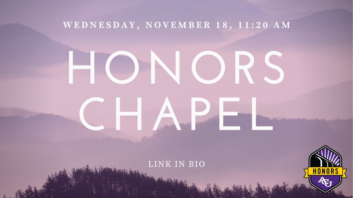 ACUHonors's tweet photo. Join us for Honors virtual chapel on Wednesday to hear Dr. Jason Morris speak! 🔗link in bio🔗 #acuhonors #chapelcreditoffered #acuchapel https://t.co/TgxJYcm2En