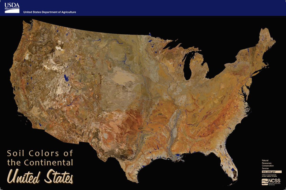 NCSS1899's tweet photo. Calling all soil nerds! Hot off the presses! Order your Soil Colors of the Continental United States poster by clicking this link!
https://t.co/Bkoc8Gq2FH
#soil #soilscience #soilcolor #soils https://t.co/cETbj8oQyX