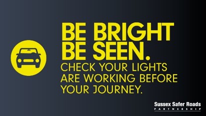 As the days get shorter and the roads get wetter, make sure you can see and be seen. 🚗

Check your vehicle lights are working before heading out on your journey.  #OperationVRU @SussexSRP