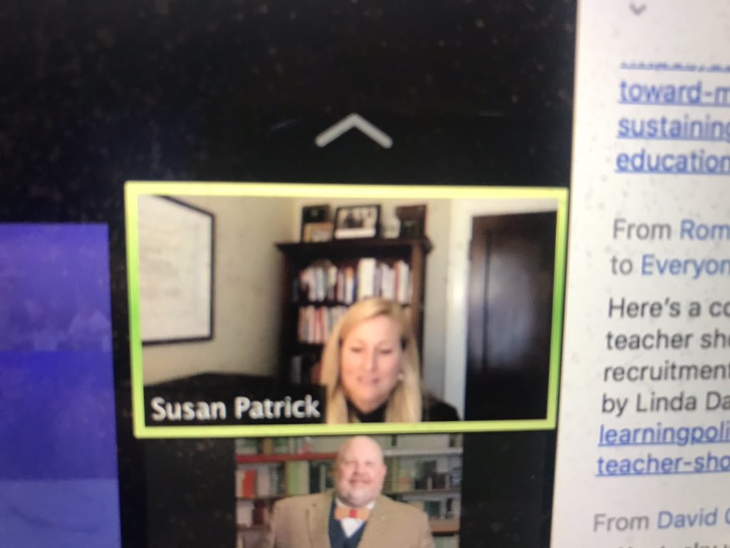 ByronErnest's tweet photo. Thank you @susandpatrick and the entire @Aurora_Inst team for a great #Aurora2020 National Policy Forum. Both content and presenters were well chosen. Great day of #learningtogetherapart! Thanks for all you do creating a new dawn for every learner. #edpolicy #education https://t.co/bkMnwRIvX0