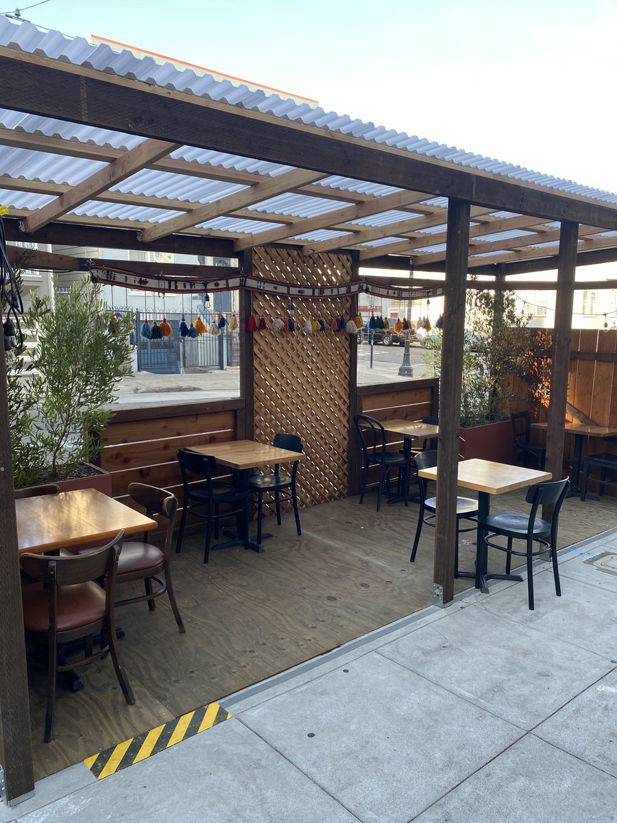 Did you know we just installed a cover and heaters to our outdoor dining? Now you can stay warm and dry all while enjoying our Anaarbij and Mirzaghasemi. Can't wait to see you here!

Open today from 12-8!
