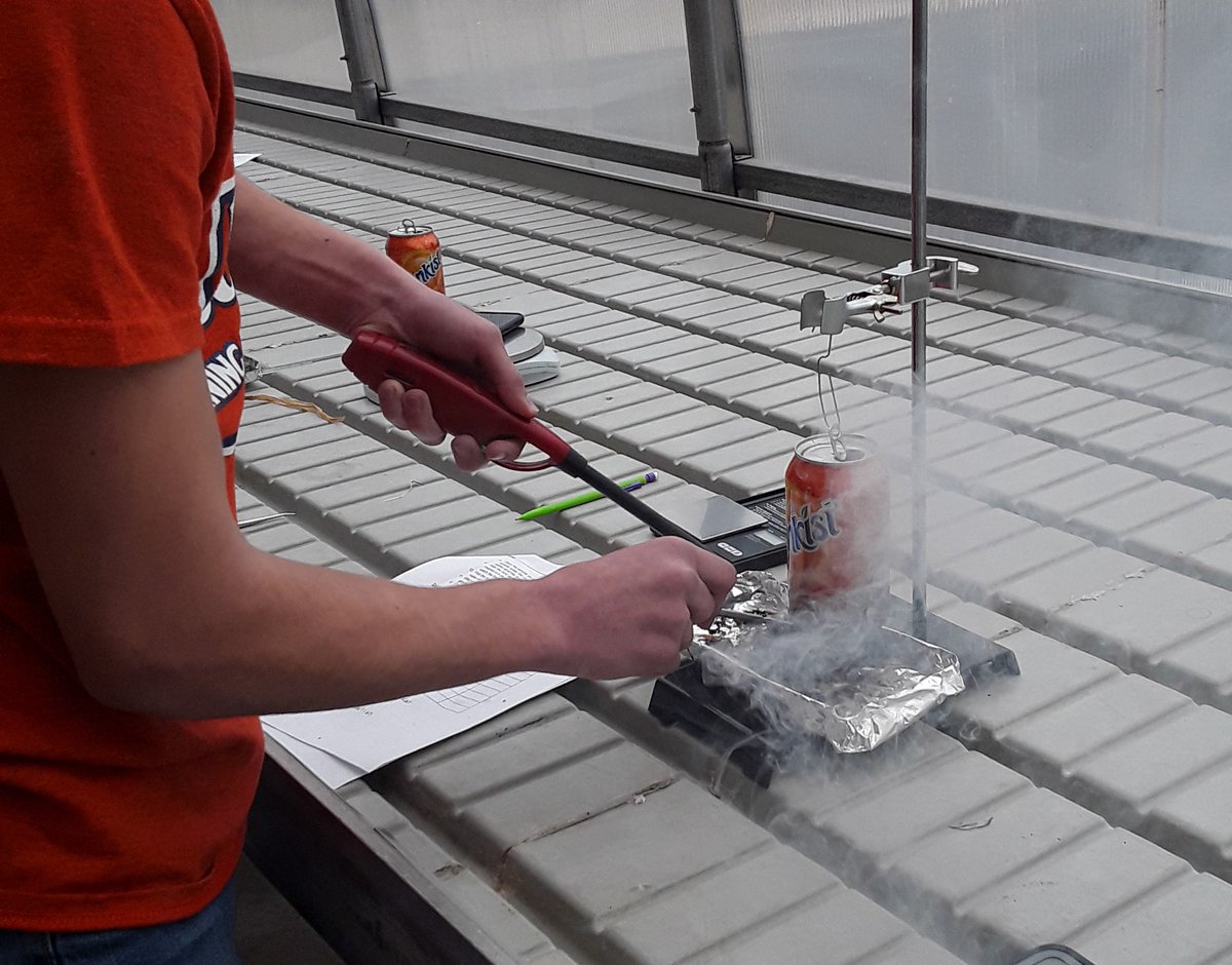 HollyOberholtz2's tweet photo. Busy week for the #LSAgSci Ss! With only 2 In-Person days, we try to make the most of it w/ #inquiry labs each day. VetSci Ss determined calorie content in feeds with a Calorimeter Lab🔥 & looked at nutrient deficiency in a banana bread "ration"🍌. https://t.co/vRHEr5OvP7
