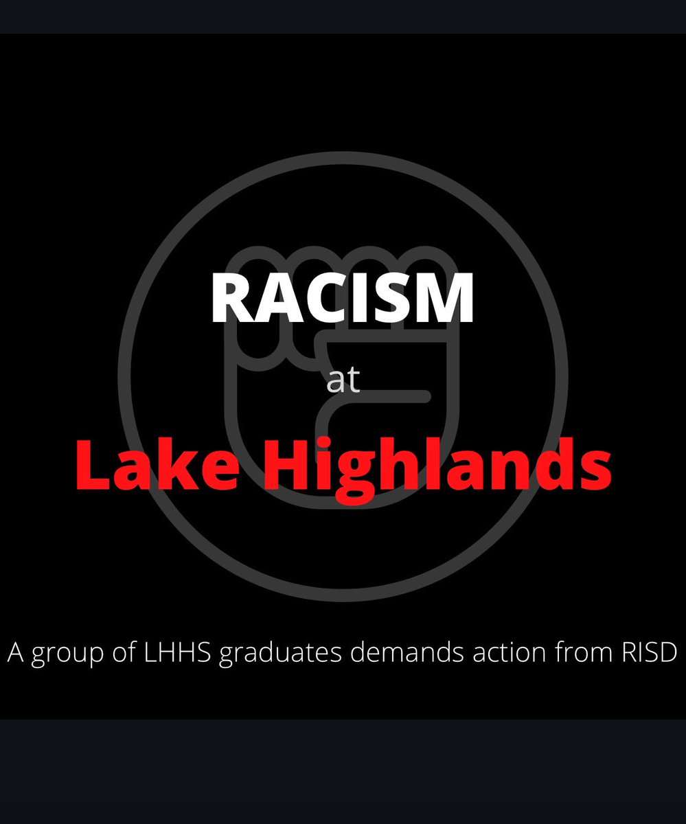 LHHS_Fang's tweet photo. A look at racist within Lake Highlands 
Check it out here: https://t.co/yJSdiJge27 https://t.co/L9WnQK6aYK