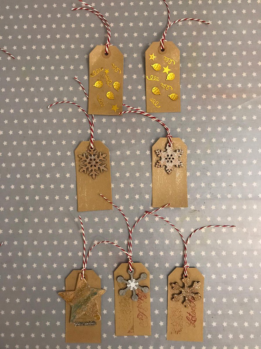 Another of our Rainbows, Thea, has been making Christmas tags to raise money for BBC Children in Need. Aren't they superb! You can donate to the fundraising here: justgiving.com/fundraising/54…